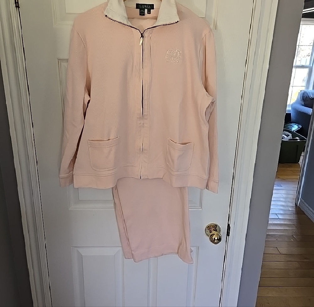Ralph Lauren Light Pink Track Set - Zip Jacket & Joggers - Picture 2 of 6